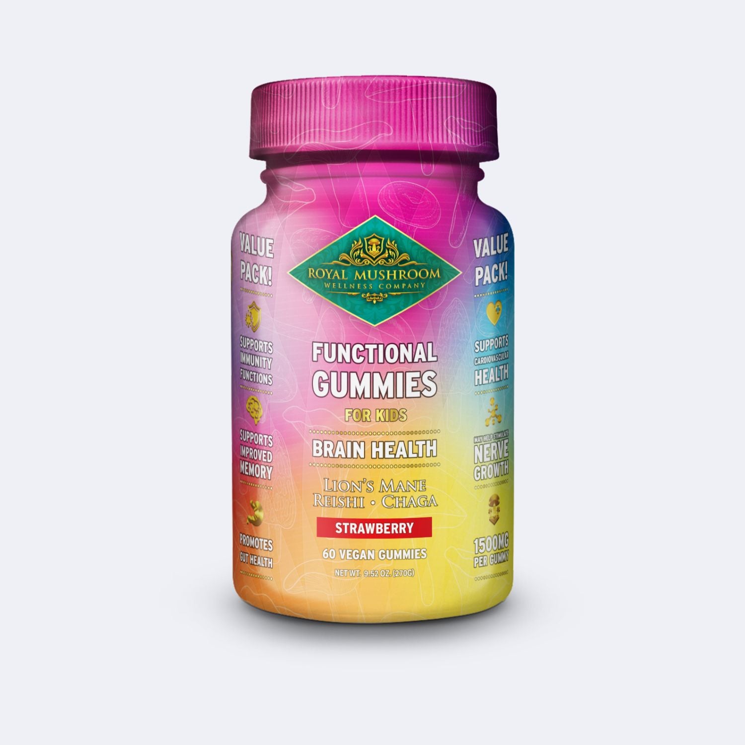 Brain Health Mushroom Mix Gummies For Kids