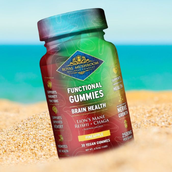 Brain Health Mushroom Mix Gummies Pineapple Flavor 30 ct